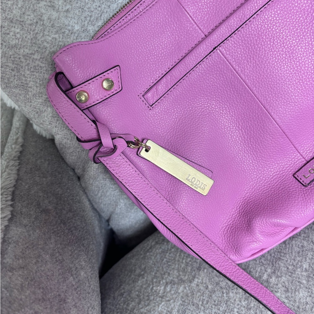 Lodis real softest leather bag , crossbody, pink new